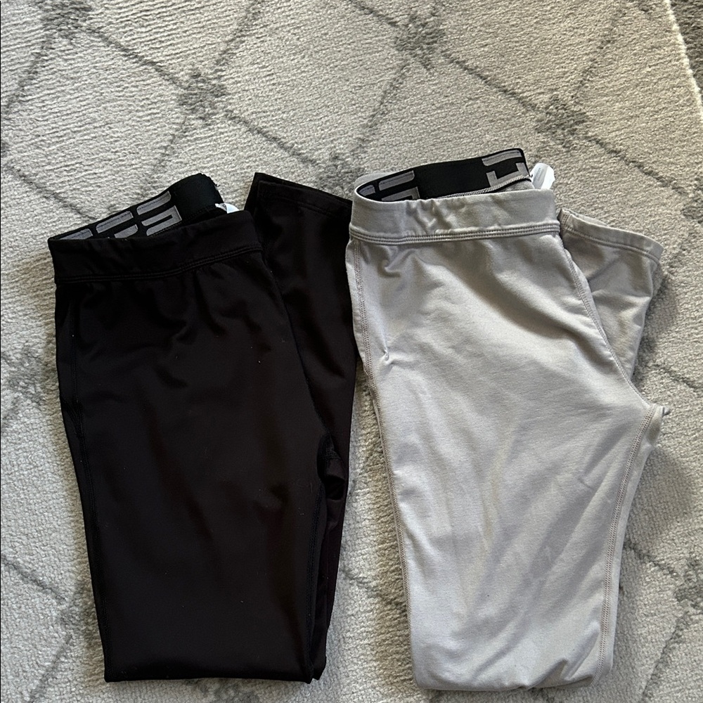 Women's 2Pair  Black and Gray Leggings